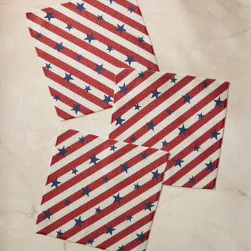 Geometry Patriotic Stripe Dishcloth