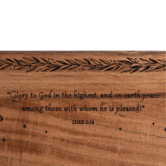 Demdaco 2020240328 Glory to God Engraved Serving Board