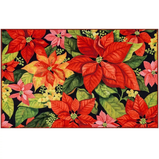 Jellybean PR2L-JB007 Poinsettia Garden Rug