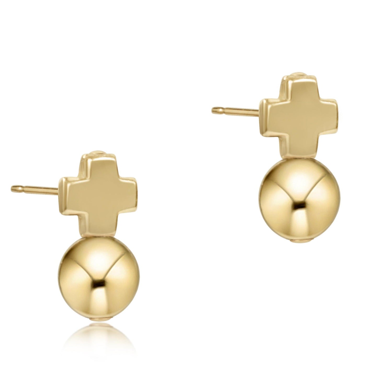 enewton ESCGS Signature Cross Gold Stud Earrings