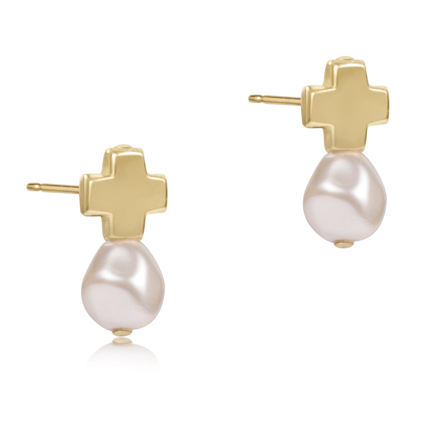 enewton ESCGS Signature Cross Gold Stud Earrings