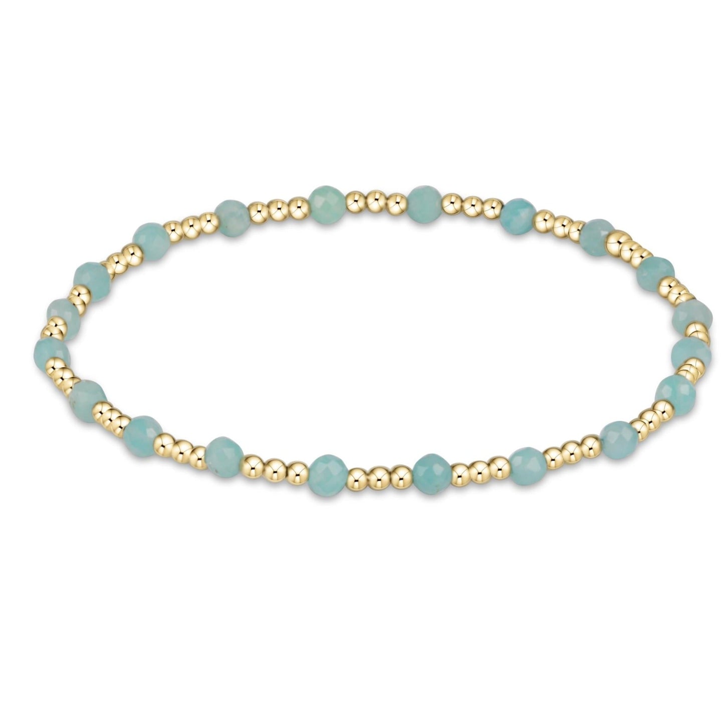 enewton Gemstone Gold Sincerity Pattern 3mm Bead Bracelet