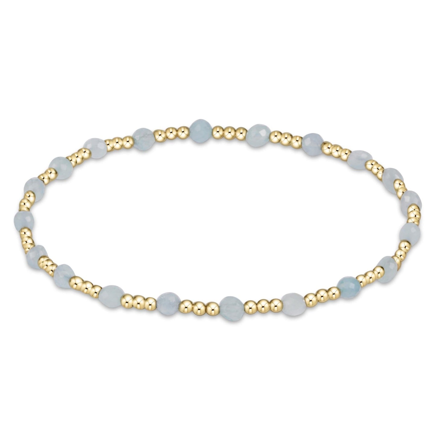 enewton Gemstone Gold Sincerity Pattern 3mm Bead Bracelet