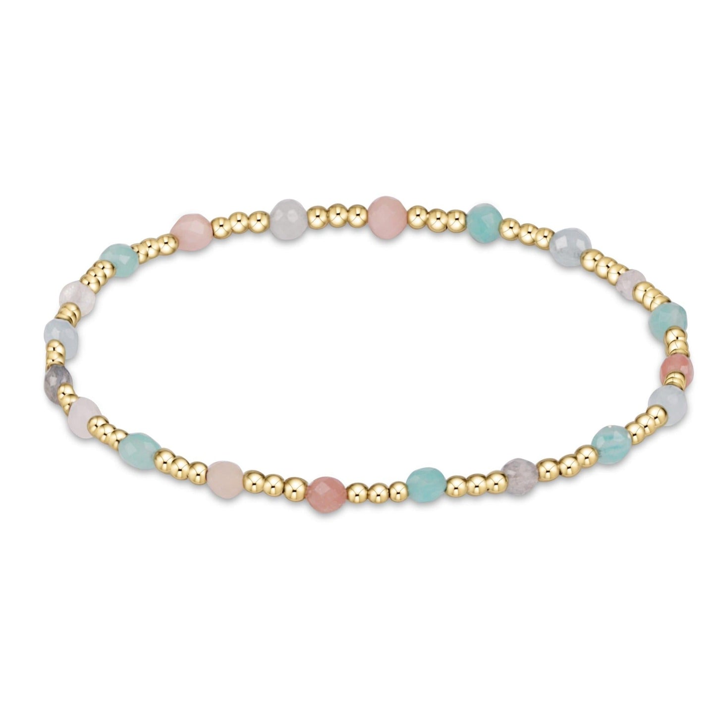 enewton Gemstone Gold Sincerity Pattern 3mm Bead Bracelet