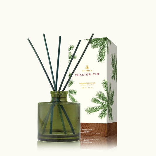 Thymes Frasier Fir 03505279720 Reed Diffuser, Petite Green