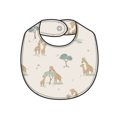 Angel Dear 540-F24-GIF1 Giraffe Families - Feeding Bib 0-3M