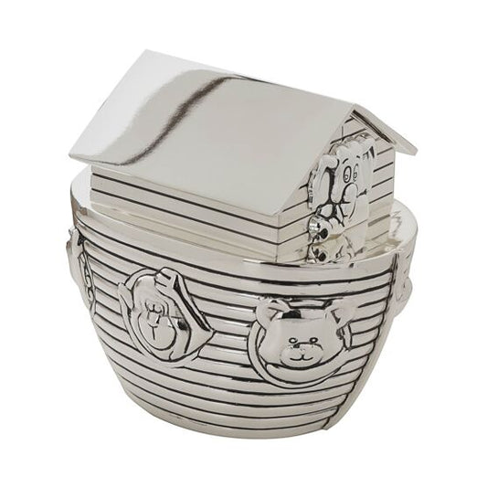 WIDDOP 7 CO. WY5086 Bambino Silver Plated Noah's Ark Piggy Bank