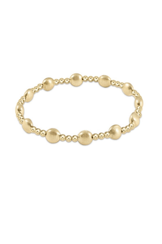 enewton BHONGSINP6G Honesty Gold Sincerity Pattern 6mm Bead Bracelet