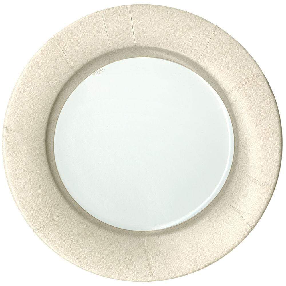 Caspari 11370 Linen Plates - Natural