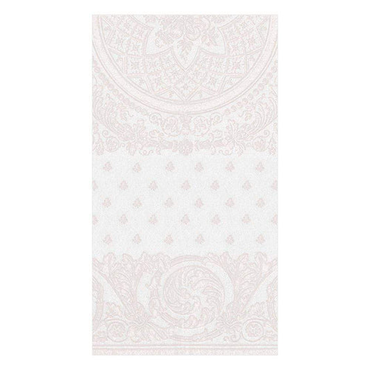 Caspari 12271GG Jacquard Linen Paper Linen Guest Towel Napkins in White - 12 Per Package