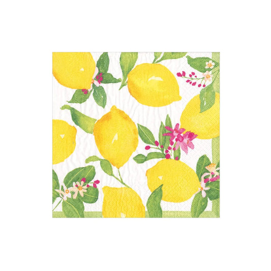 Caspari 17410 Limoncello Cocktail Napkins