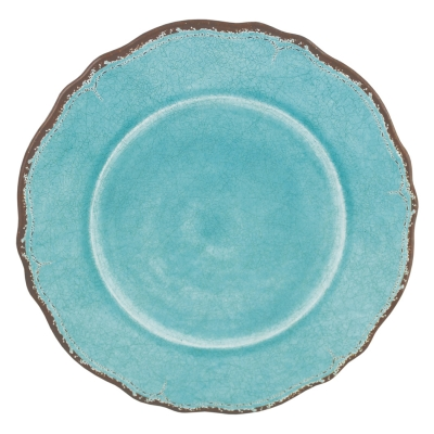 Le Cadeaux 217ATQT Antiqua Turquoise 11" Dinner Plate