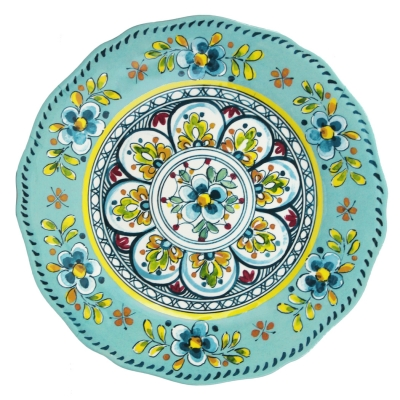 Le Cadeaux 227MADT Madrid Turquoise 11" Dinner Plate