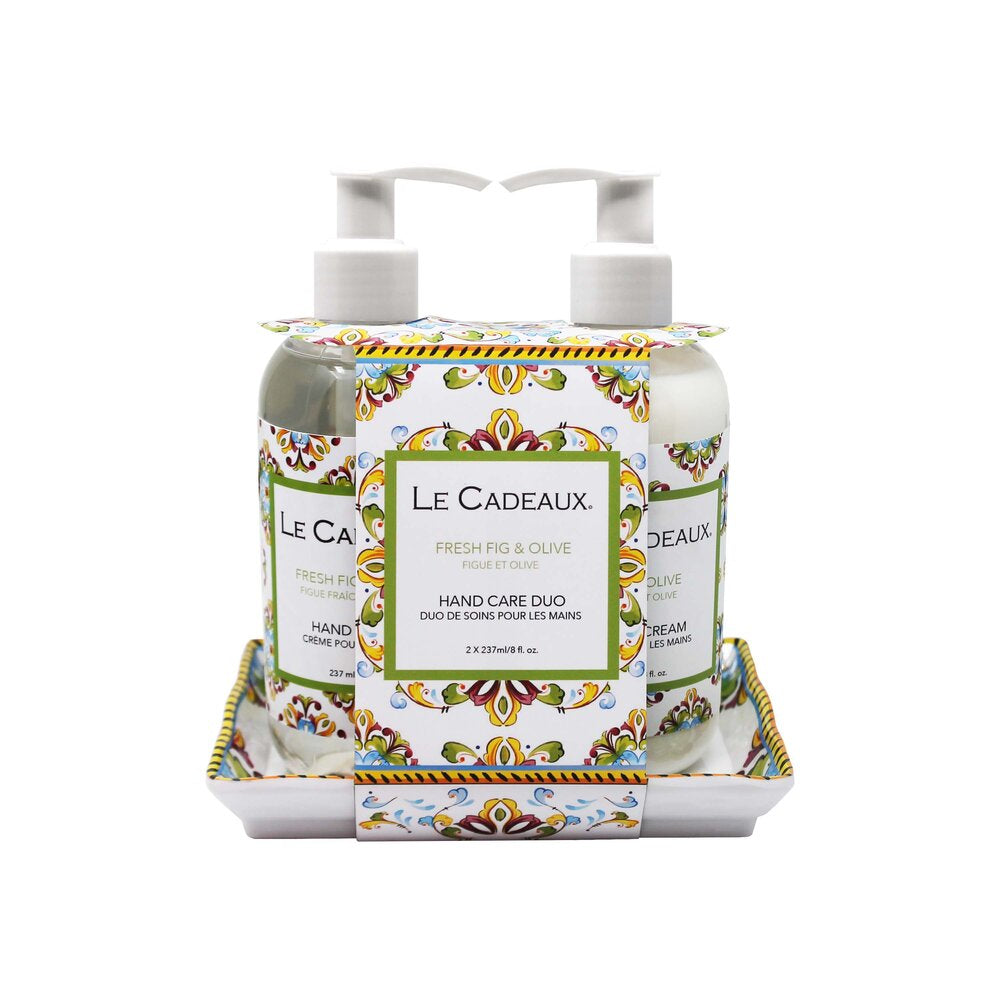 Le Cadeaux CC-DUO Hand Wash and Hand Cream Duo on Soap Dish Gift Set