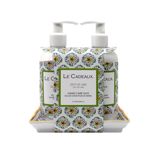 Le Cadeaux CC-DUO Hand Wash and Hand Cream Duo on Soap Dish Gift Set