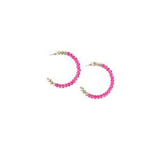 Mary Square Earrings Ocracoke Pink