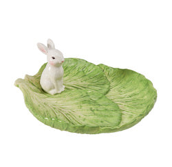 December Diamonds 29572 Lettuce Platter W/Bunny - 8"