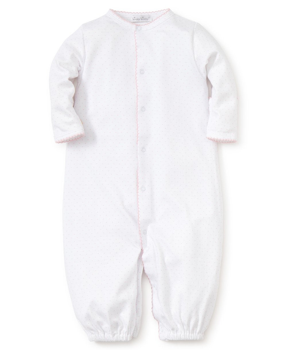 Kissy Kissy 35714P Dots Print White/Pink Conversion Gown