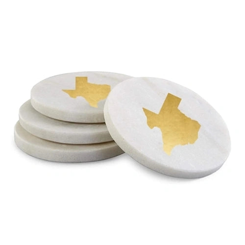 Mary Square 40378 Marble Coasters - Texas