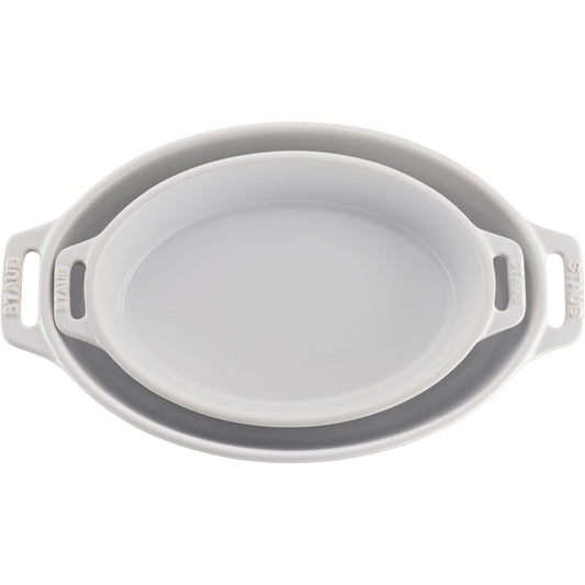 Zwilling 40508-633-0 Staub Ceramic 2-Pc Oval Baking Dish - White