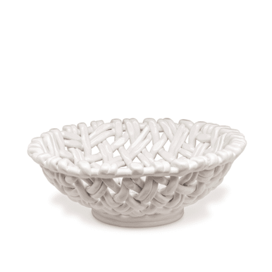 Skyros Designs 4804 Round White Basket Bowl