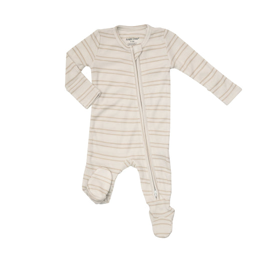 Angel Dear 651S3CLS Clay Stripe 2-Way Zipper Footie