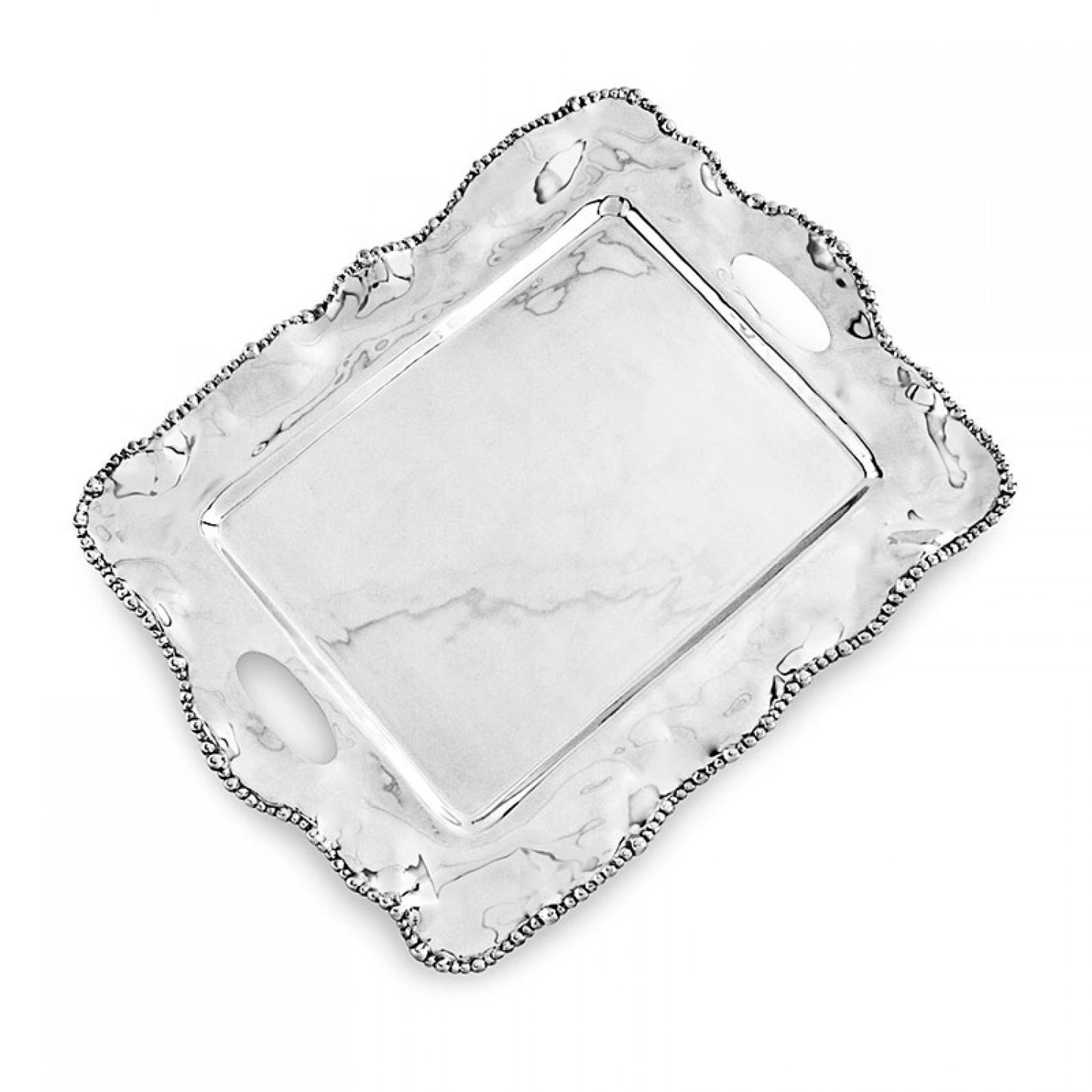 Beatriz Ball 6791 Organic Pearl Kristi Rectangular Tray w/ Handles