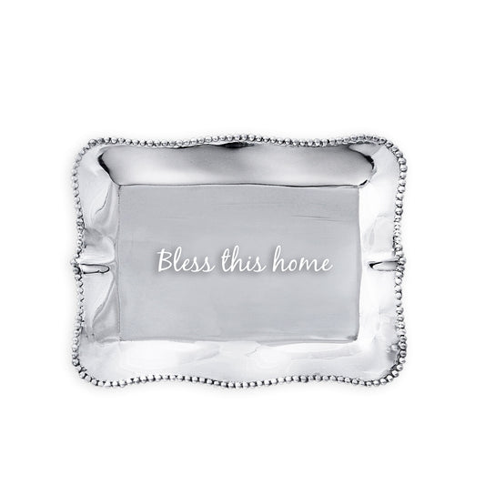 Beatriz Ball 7306 Giftables Pearl Rectangle Tray (Bless This Home)