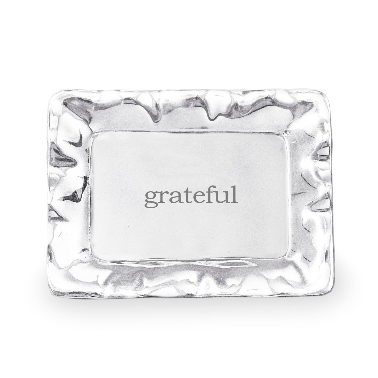 Beatriz Ball 7414 Giftables Vento Rectangle Engraved Tray (Grateful)