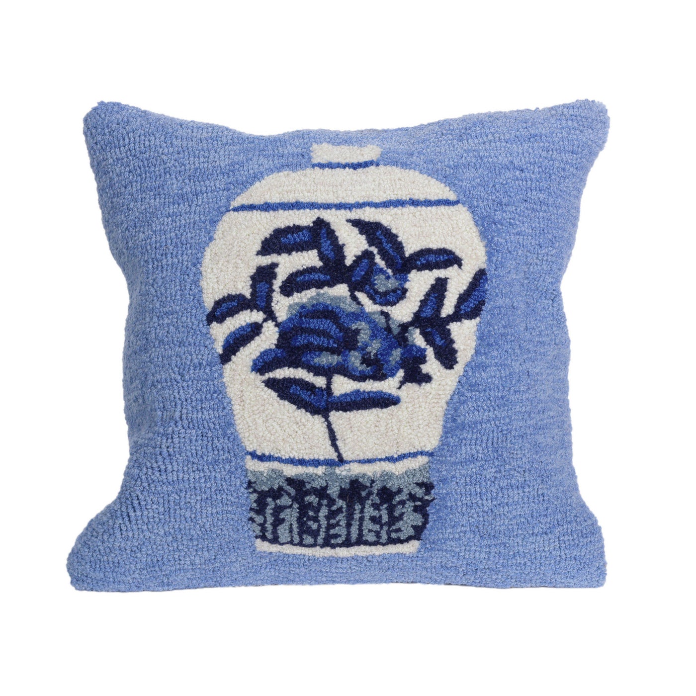 Trans-Ocean Import 2410/03 Ginger Jars Blue 18" Square Pillow