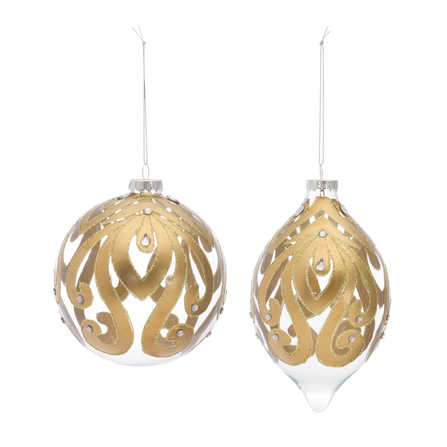 Melrose 83103G Ornament  - Gold Glass