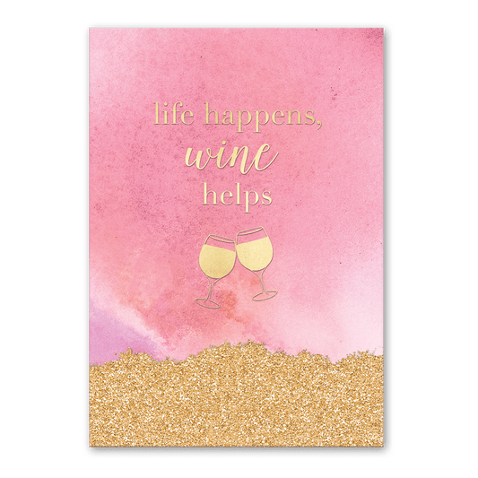 Lady Jayne 83143 Wine Helps Friendship Greeting Card