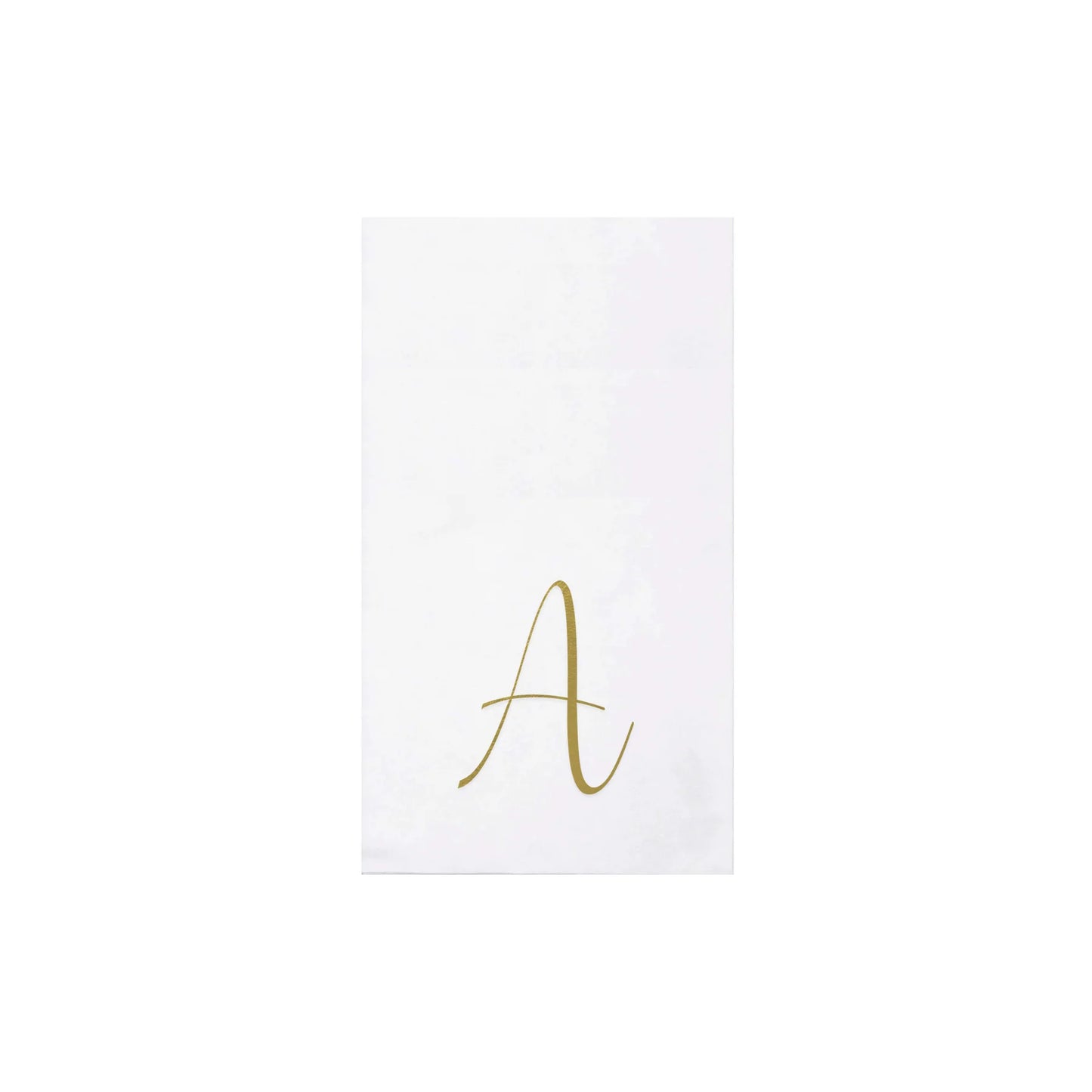 Vietri Papersoft Napkins Gold Monogram Guest Towels