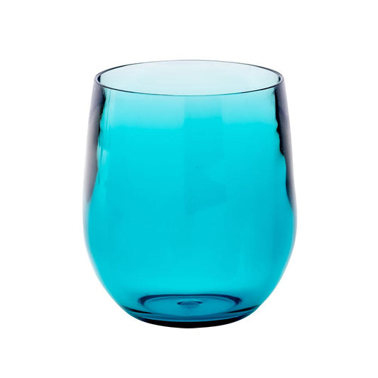 Caspari ACR102 Acrylic 12oz Tumbler Glass in Turquoise - 1 Each