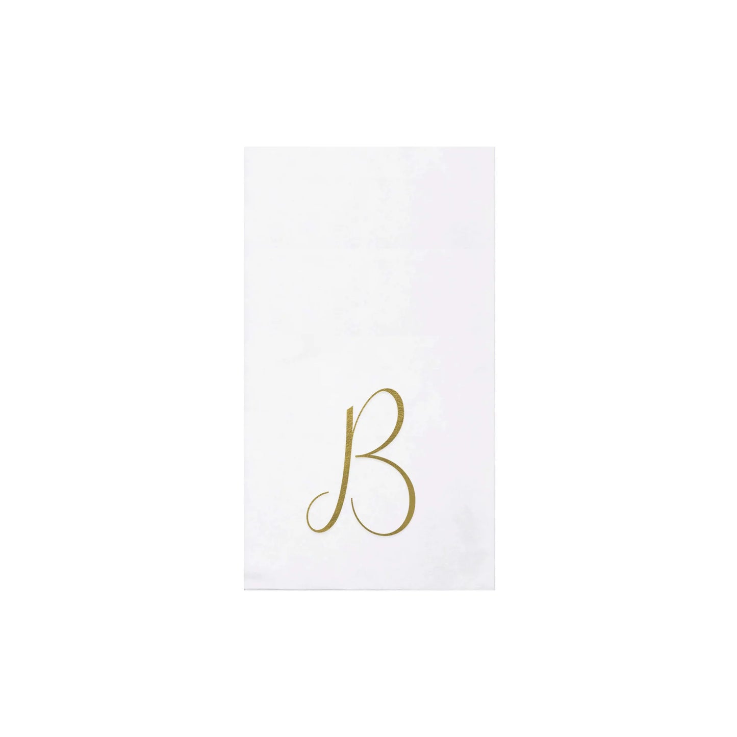 Vietri Papersoft Napkins Gold Monogram Guest Towels