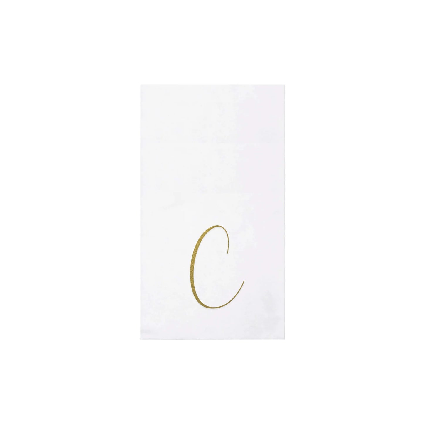 Vietri Papersoft Napkins Gold Monogram Guest Towels