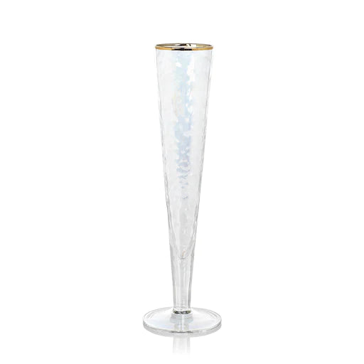 Zodax CH-5612 Aperitivo Slim Champagne Flute - Luster w/Gold Rim