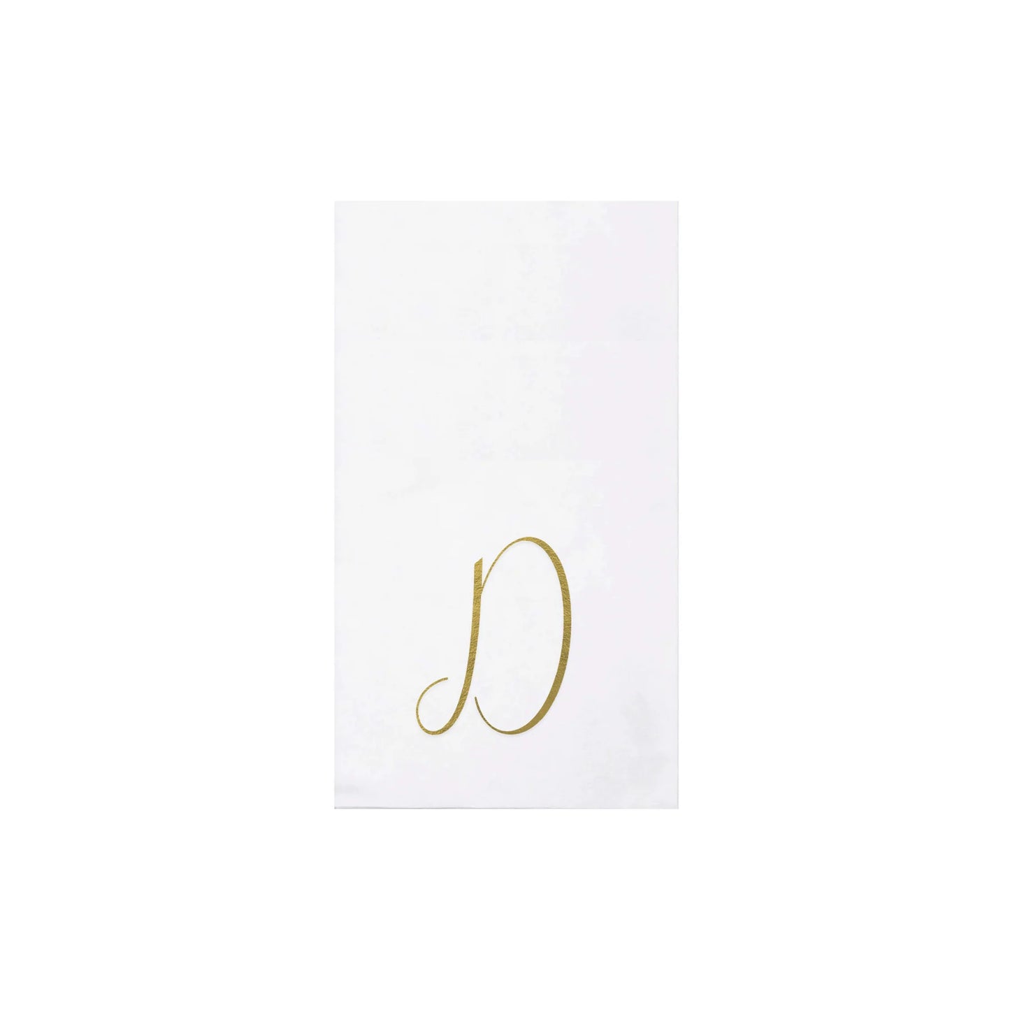 Vietri Papersoft Napkins Gold Monogram Guest Towels