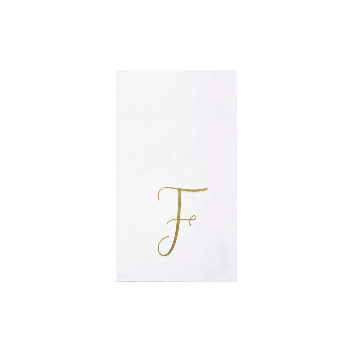 Vietri Papersoft Napkins Gold Monogram Guest Towels