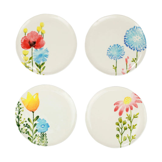 Vietri FDC-9701 Fiori Di Campo Salad Plates - Set of 4