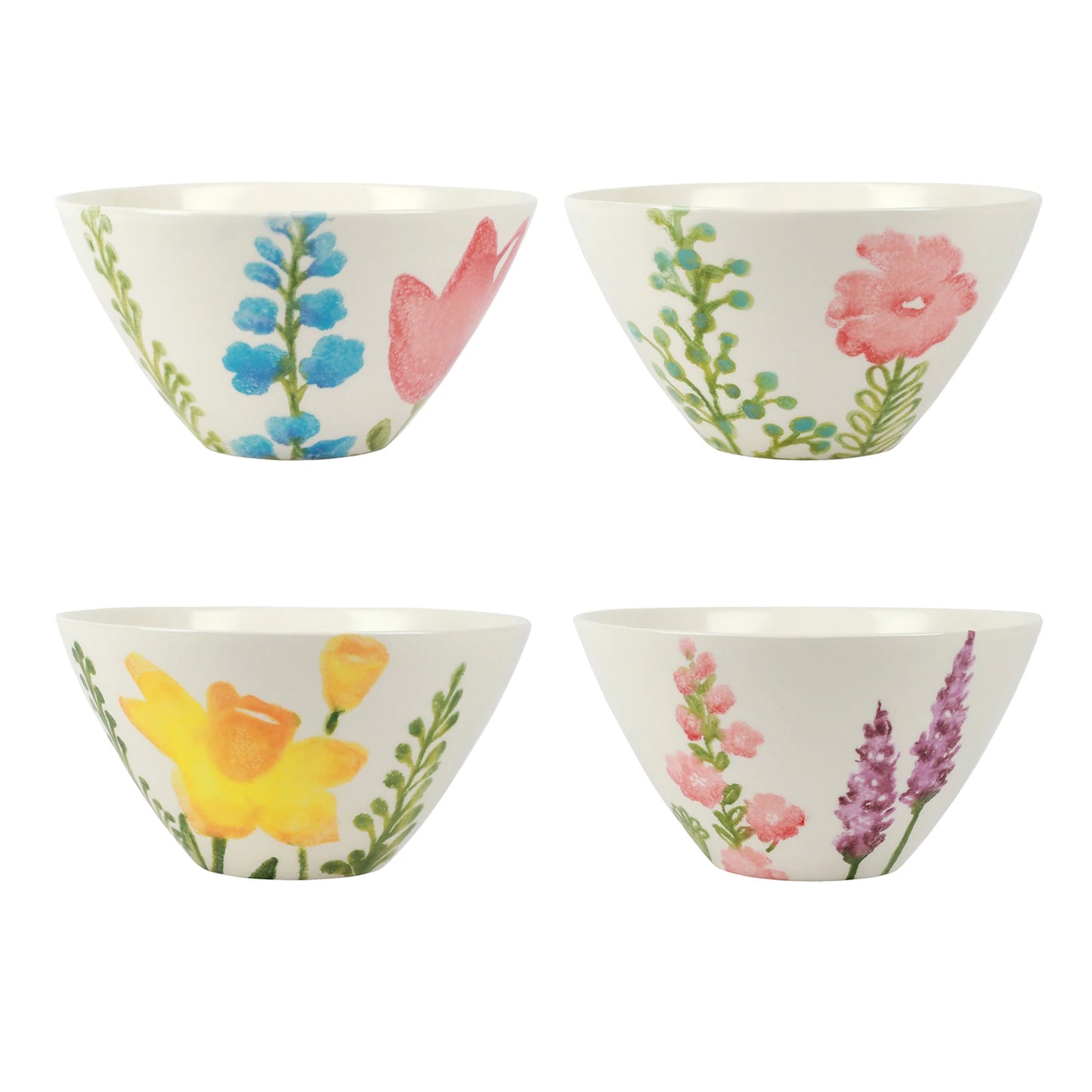 Vietri FDC-9705 Fiori Di Campo Cereal Bowls - Set of 4