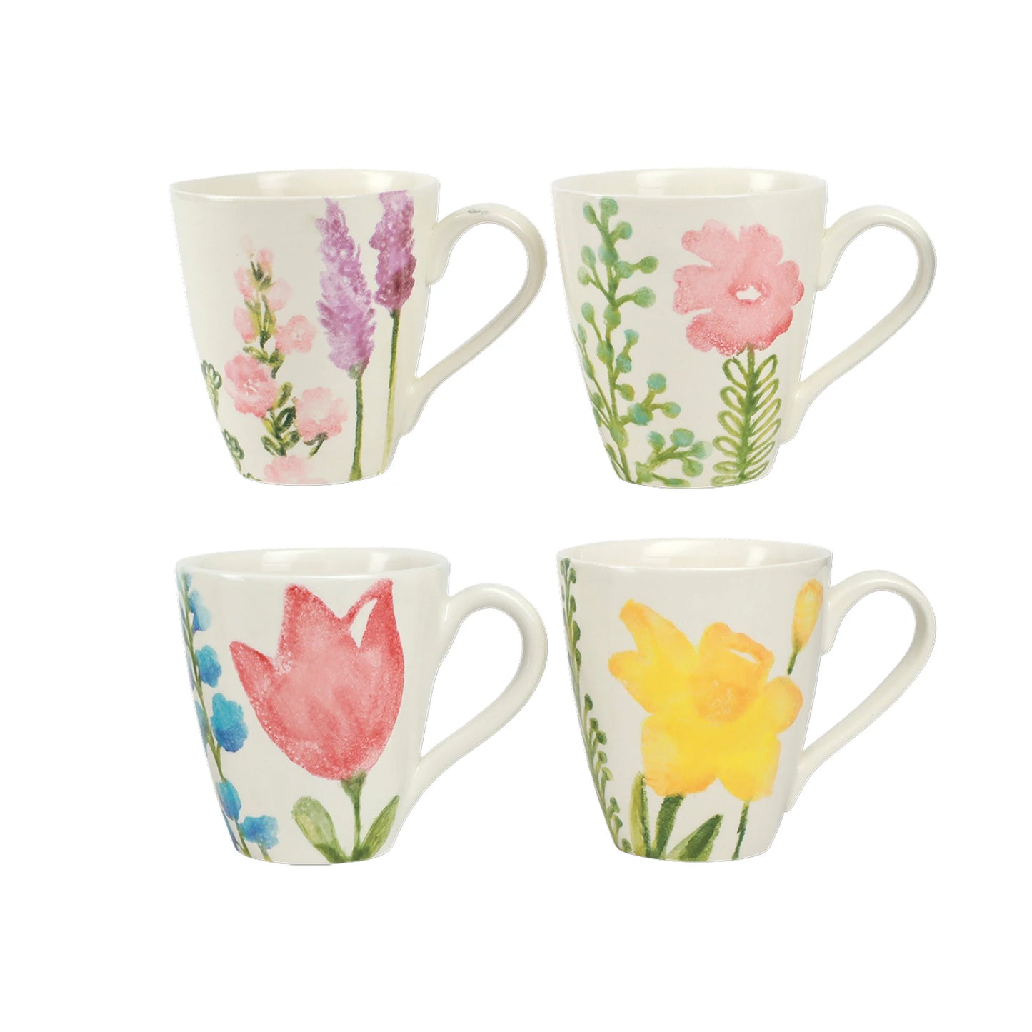 Vietri FDC-9710 Fiori Di Campo Mugs - Set of 4