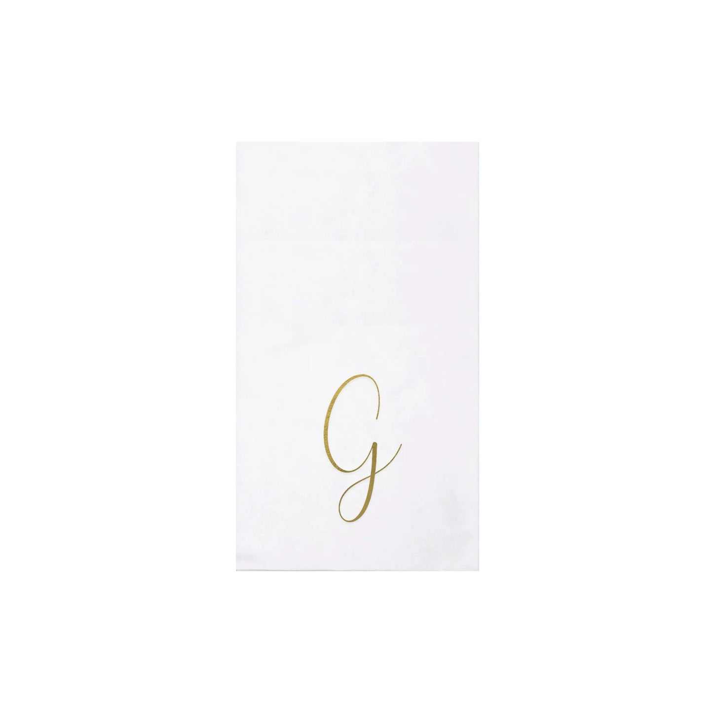 Vietri Papersoft Napkins Gold Monogram Guest Towels