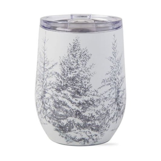 Tag G12043 Winter Sketch Tree SS Stemless Wine Tumbler