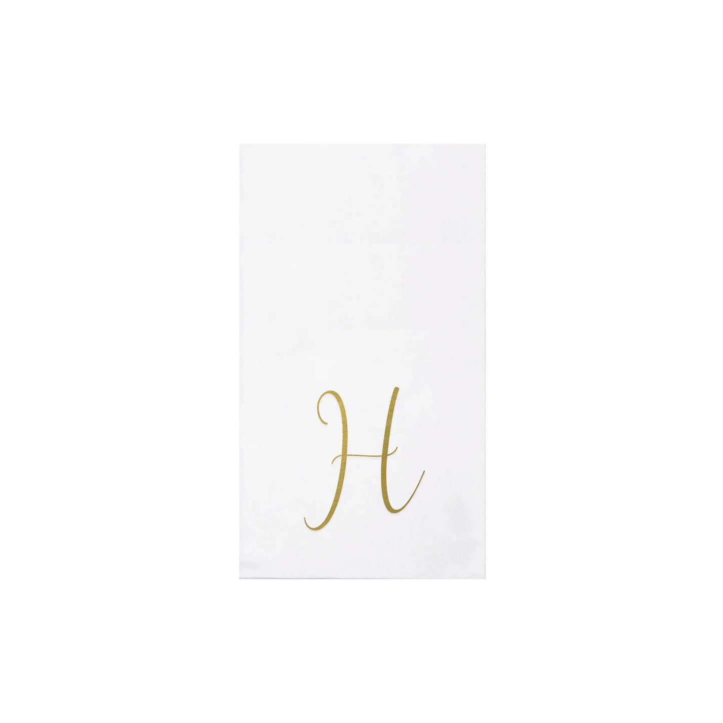 Vietri Papersoft Napkins Gold Monogram Guest Towels