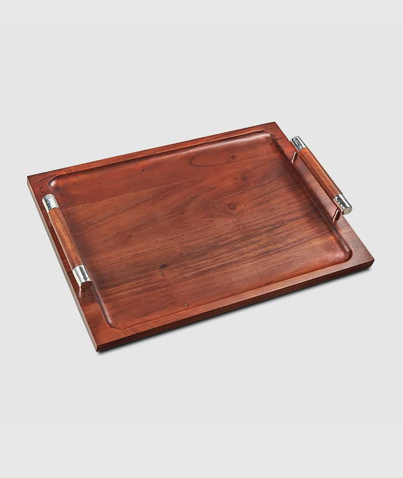 Mary Jurek Design HS011 Sierrea Wood Tray w/Handles 17'x12"x2"