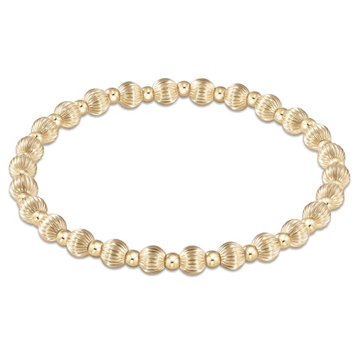 enewton BDIGGRAPG5  - Dignity Grateful Pattern Gold 5mm Bead Bracelet