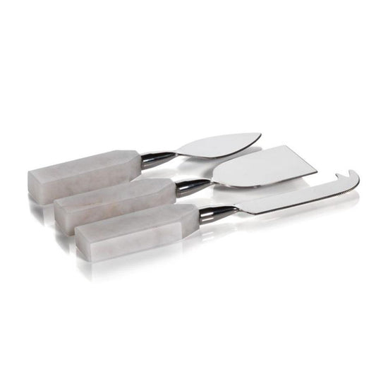 Zodax IN-6189 Alabaster 3 Piece Cheese Knife Set