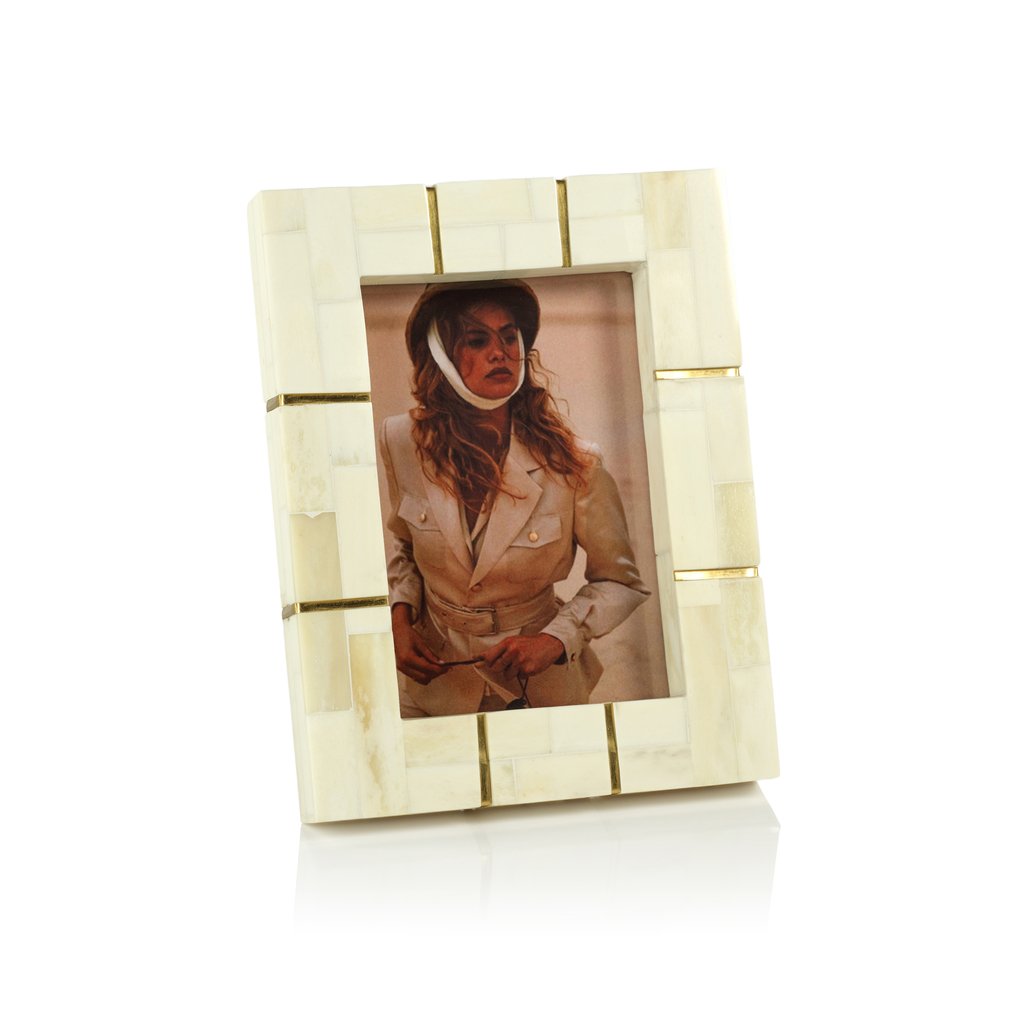 Zodax IN-7151 St. Ives Bone Inlaid Photo Frame 5 x 7
