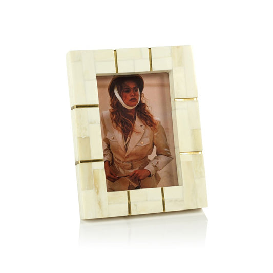 Zodax IN-7151 St. Ives Bone Inlaid Photo Frame 5 x 7